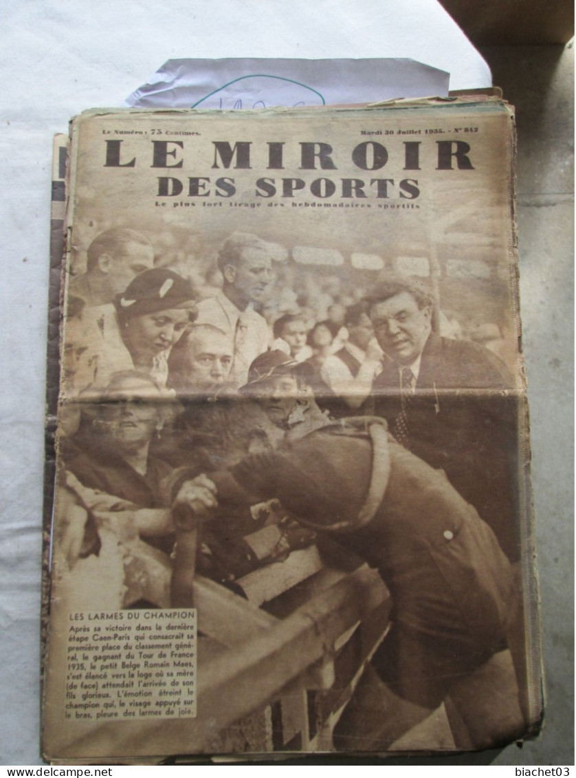 LE MIROIR DES SPORTS  N°842  1935 - Sport