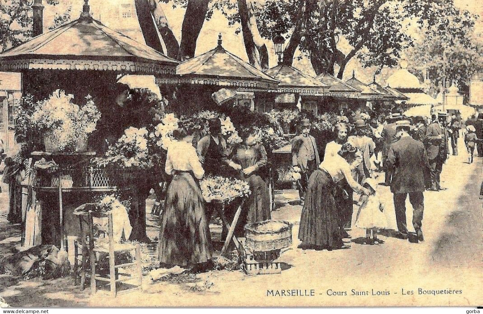 *CPA Repro - 13 - MARSEILLE - Le Cours Saint Louis - Les Bouquetières - Monumenti