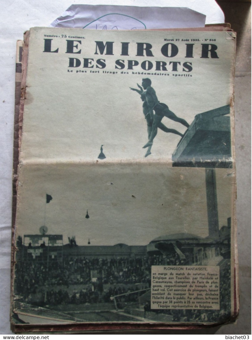 LE MIROIR DES SPORTS  N°846  1935 - Deportes