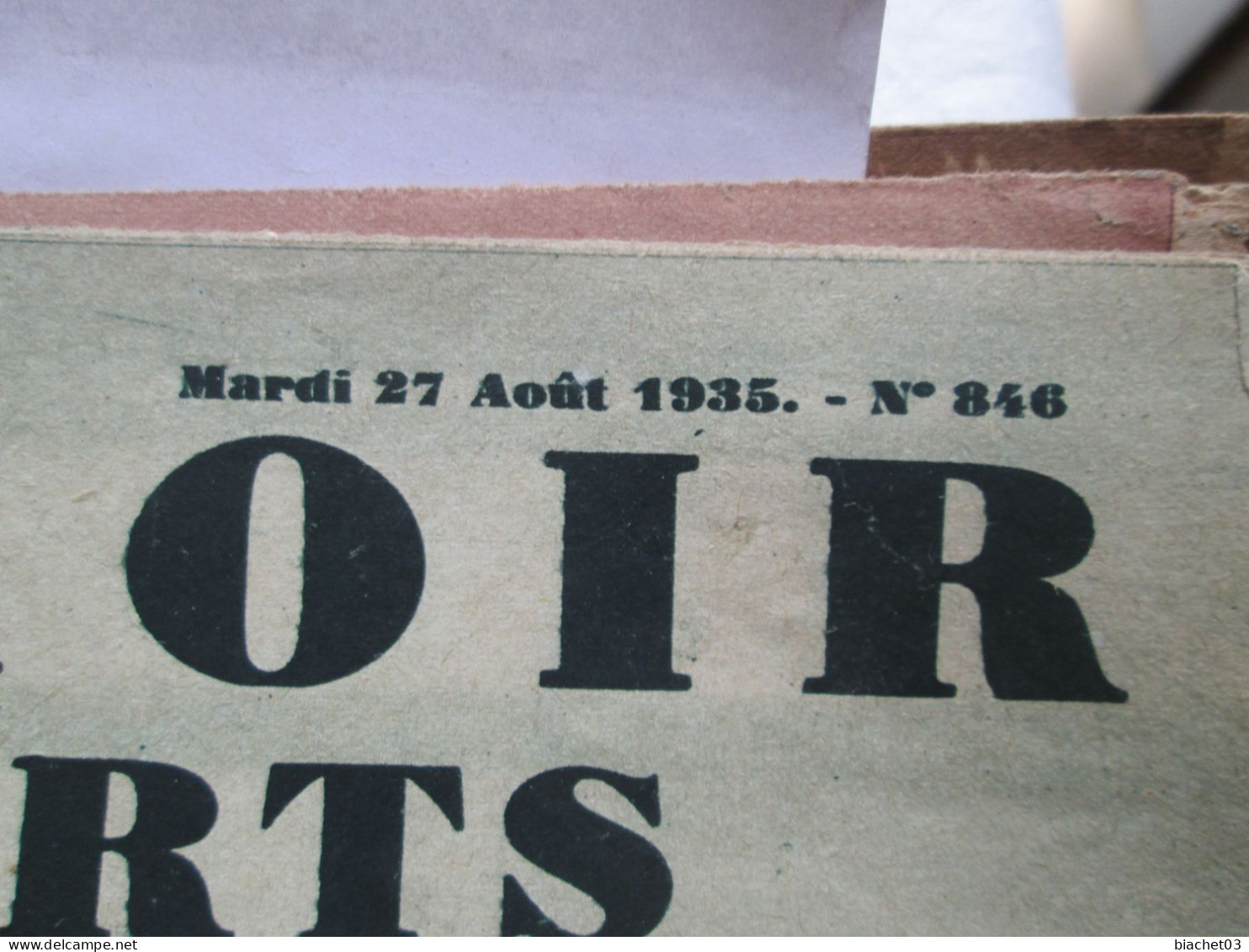 LE MIROIR DES SPORTS  N°846  1935 - Sport