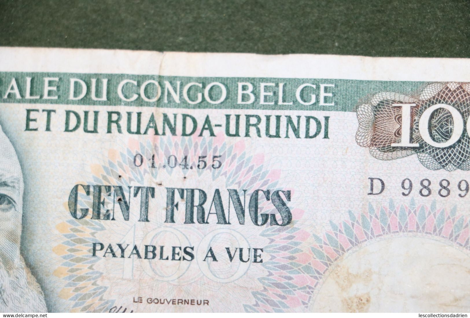 Billet De 100 Francs Congo Belge - 100 Frank Belgische Congo - Ruanda Urundi  1955 - Banknote - Bank Van Belgisch Kongo