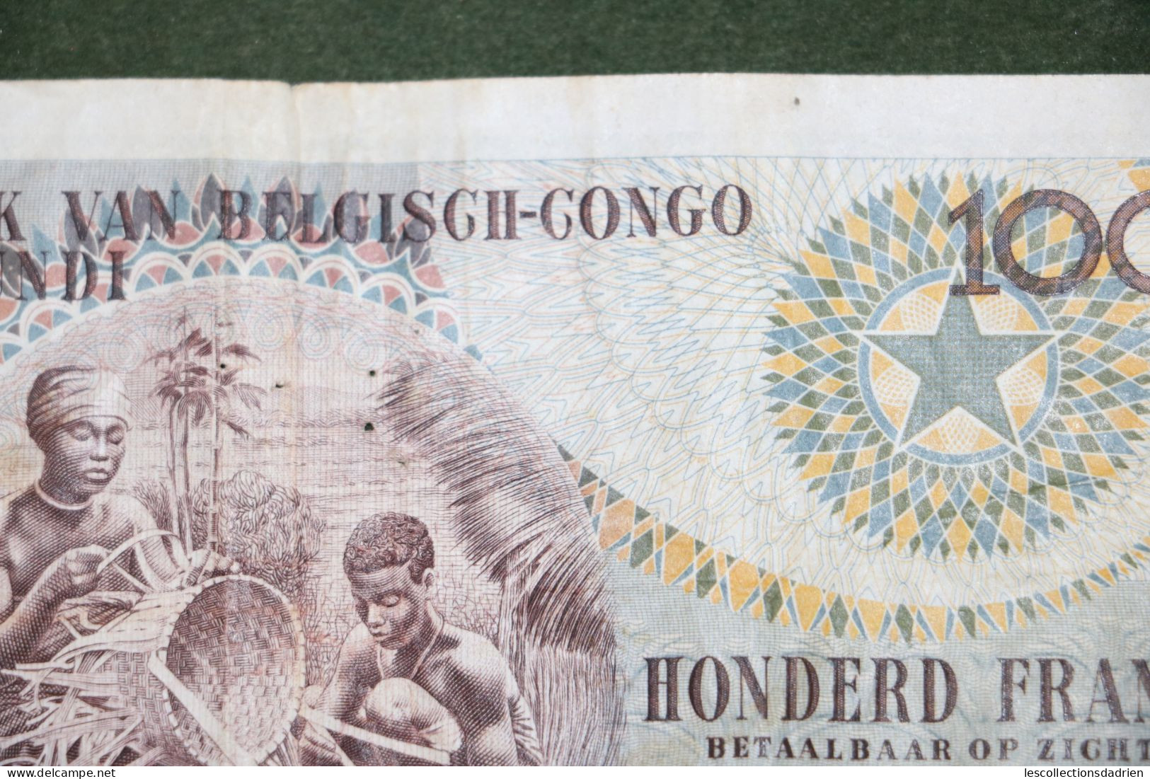 Billet de 100 francs Congo belge - 100 frank belgische Congo - Ruanda Urundi  1955 - banknote