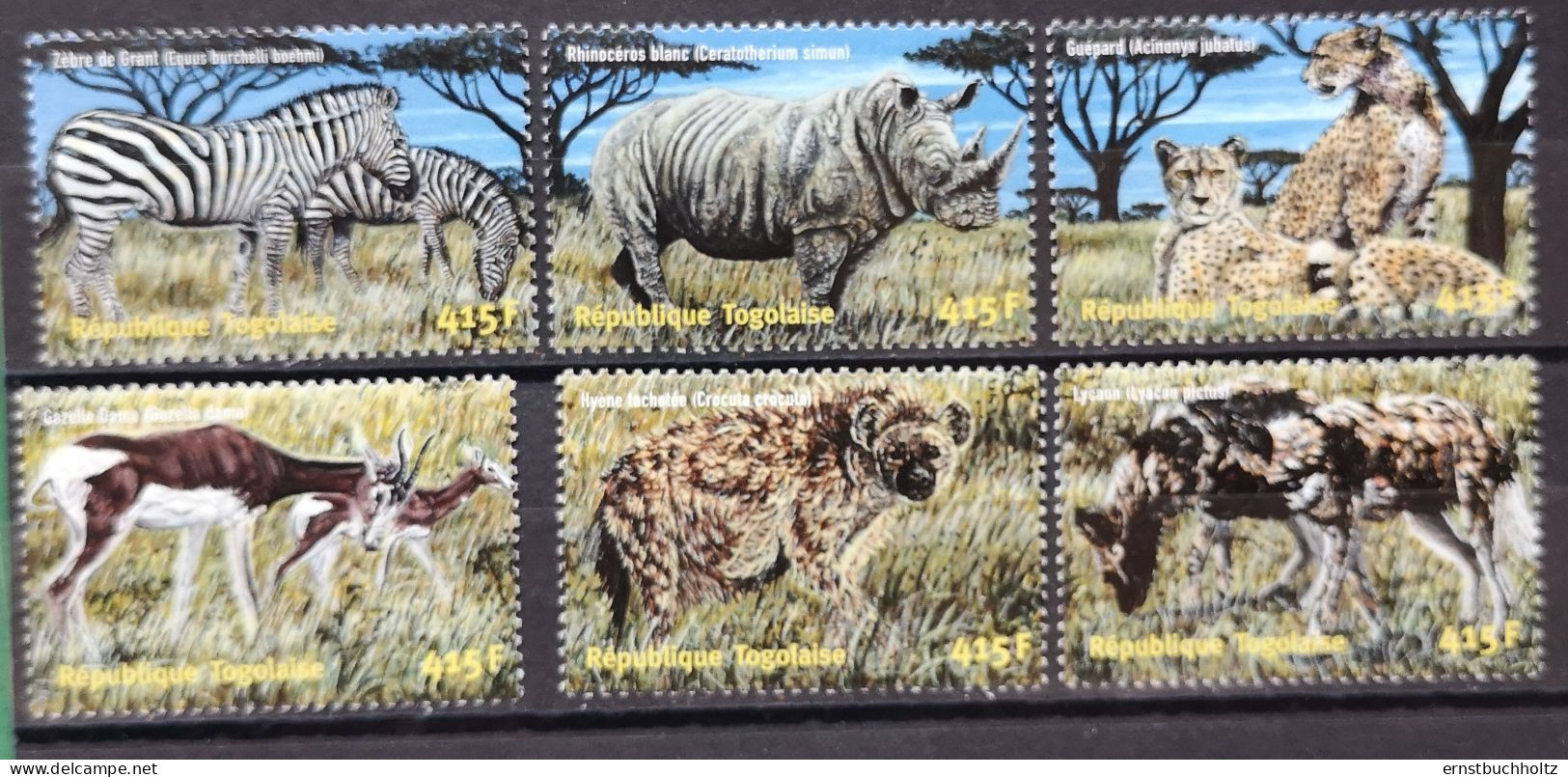 Togo 2001 Safari Wildtiere Mi 3185/90** - Togo (1960-...)