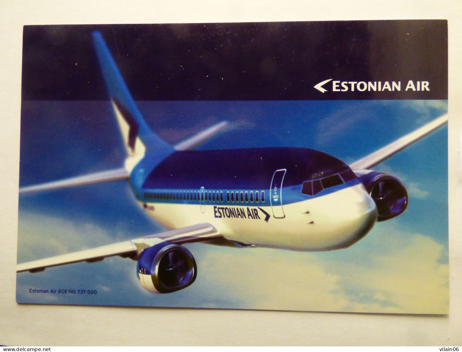 ESTONIAN AIR  B 737    /   AIRLINE ISSUE / CARTE COMPAGNIE - 1946-....: Era Moderna