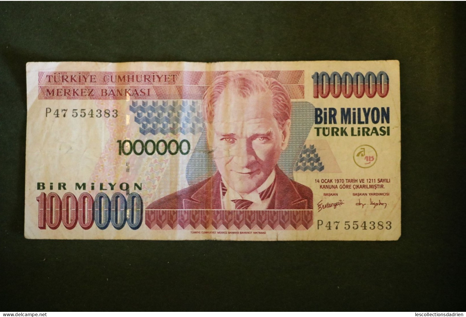 Billet De 1000000 Lires Turques Turquie - Banknote Turkey - Turquia