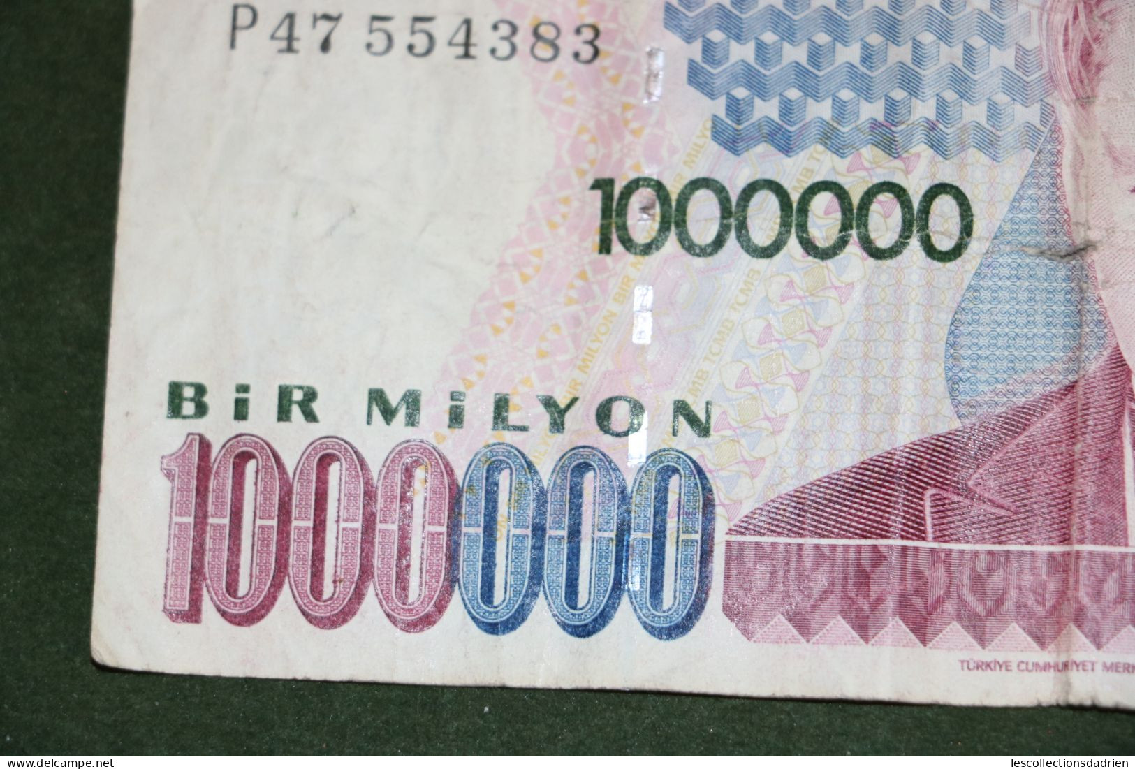 Billet de 1000000 lires turques Turquie - banknote Turkey