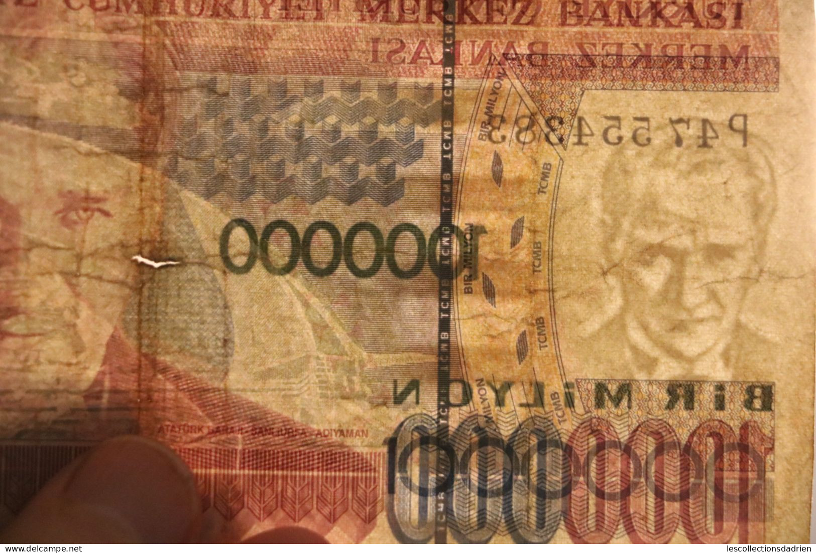 Billet de 1000000 lires turques Turquie - banknote Turkey
