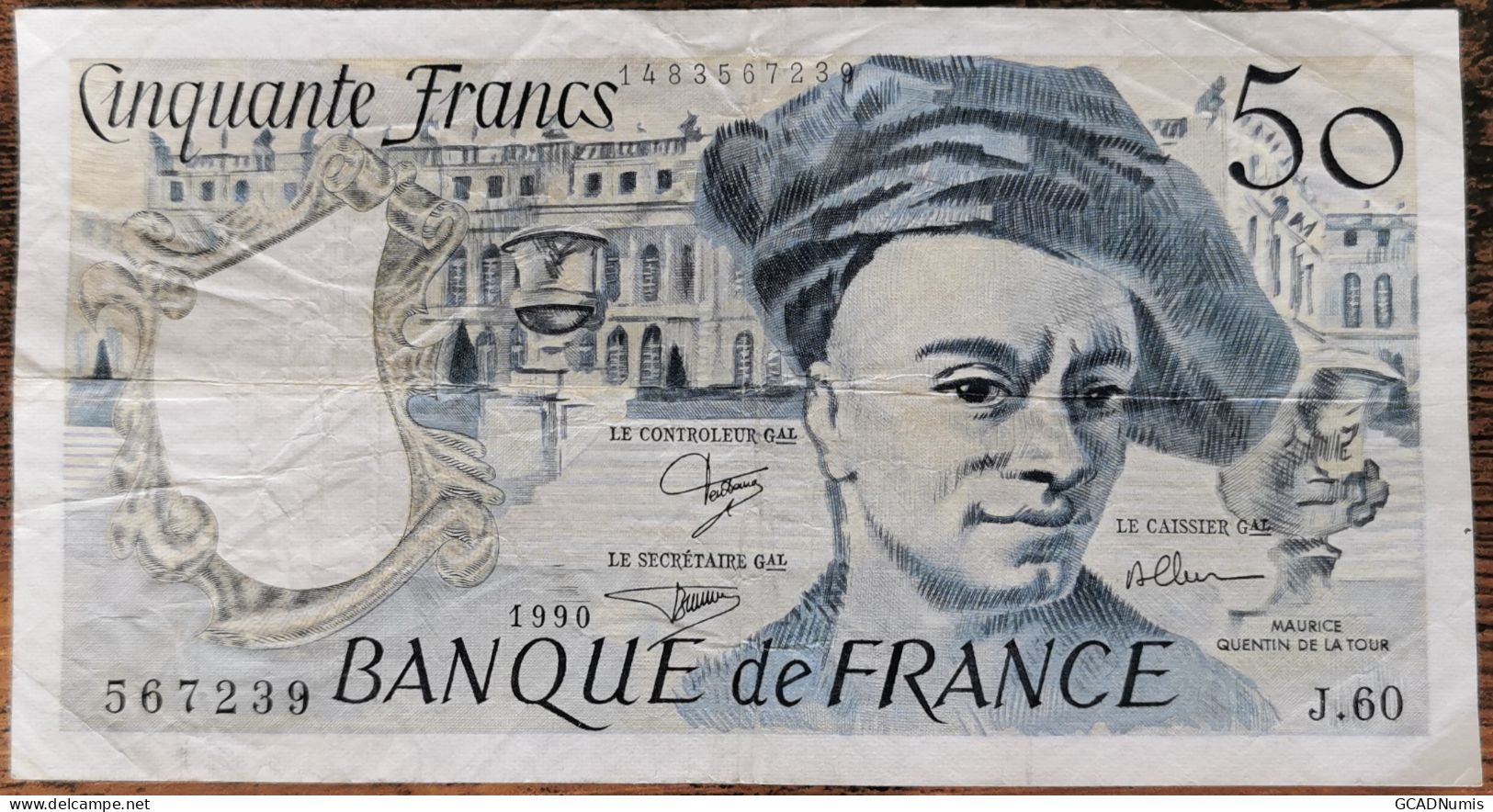 Billet 50 Francs QUENTIN DE LA TOUR 1990 France J.60 - 50 F 1976-1992 ''Quentin De La Tour''