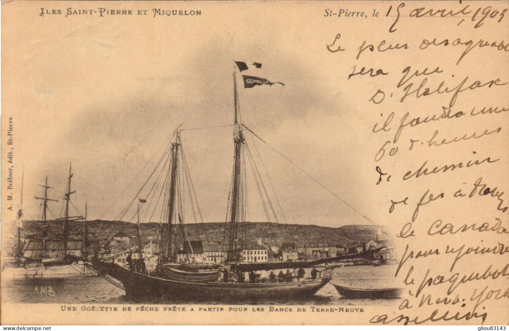 Saint Pierre Et Miquelon, Saint Pierre, Une Goelette De Peche - San Pedro Y Miquelón