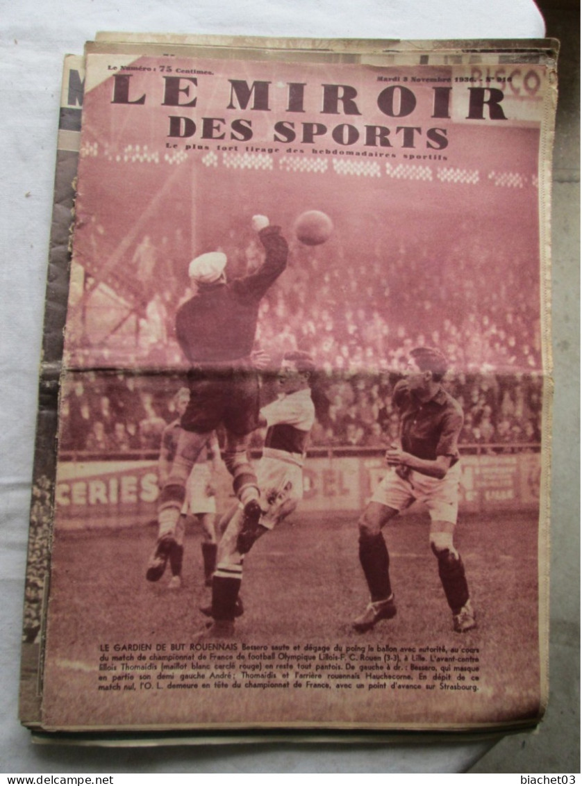 LE MIROIR DES SPORTS  N°916  1936 - Deportes