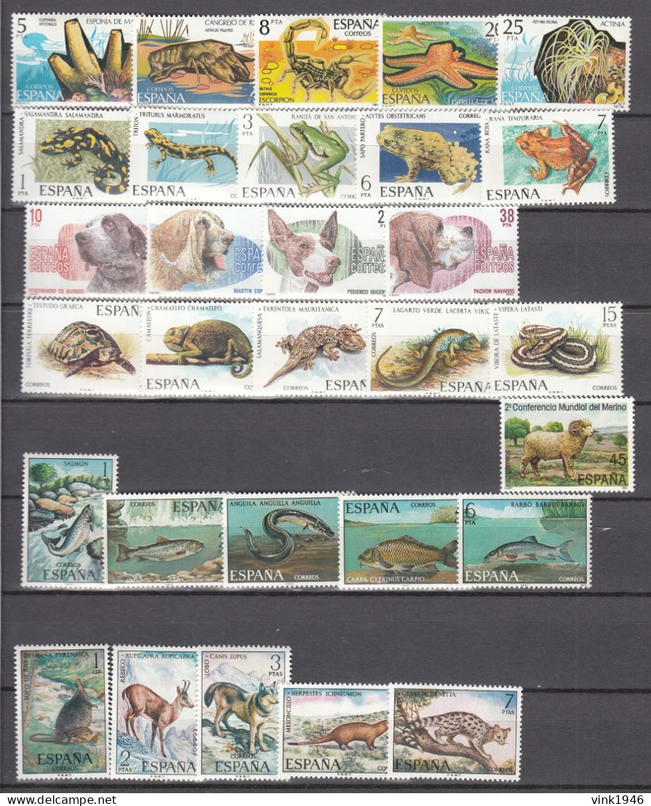 Spain,7 Sets,fauna,fish,vis,dogs,honden,scheep,schaap,mammels,zoogdieren,MNH/Postfris(C982) - Mundo Aquatico