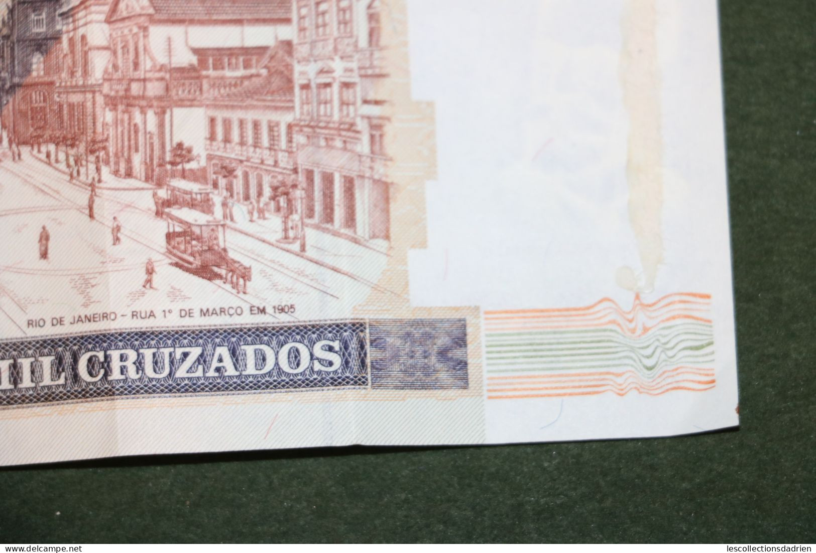 Billet de 1000 cruzados cachet 1 cruzado novo - banknote Brazil