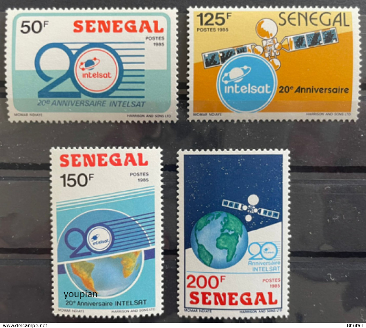 Senegal 1987, 20th Anniversary Of Intelsat, MNH Stamps Set - Senegal (1960-...)