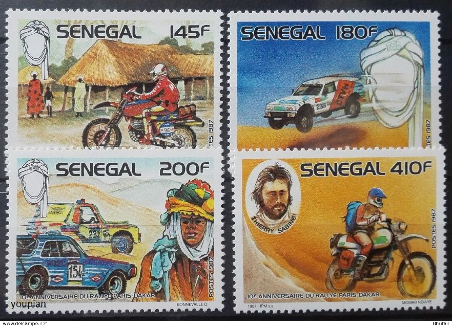Senegal 1988, Rallye In Dakar, MNH Stamps Set - Senegal (1960-...)