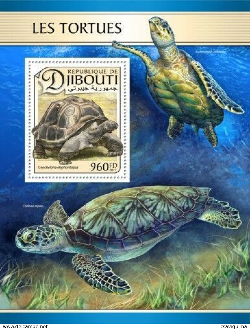 Djibouti - 2017 - Turtles - Yv Bf 150 - Tartarughe