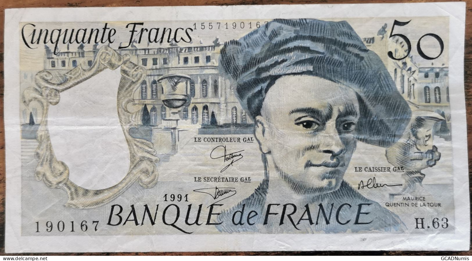 Billet 50 Francs QUENTIN DE LA TOUR 1991 France H.63 - 50 F 1976-1992 ''Quentin De La Tour''