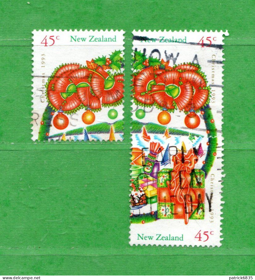 (Us8) NUOVA ZELANDA  °- 1993 - NOEL.  Yvert. 1241-1242-1244.  Used. - Usados