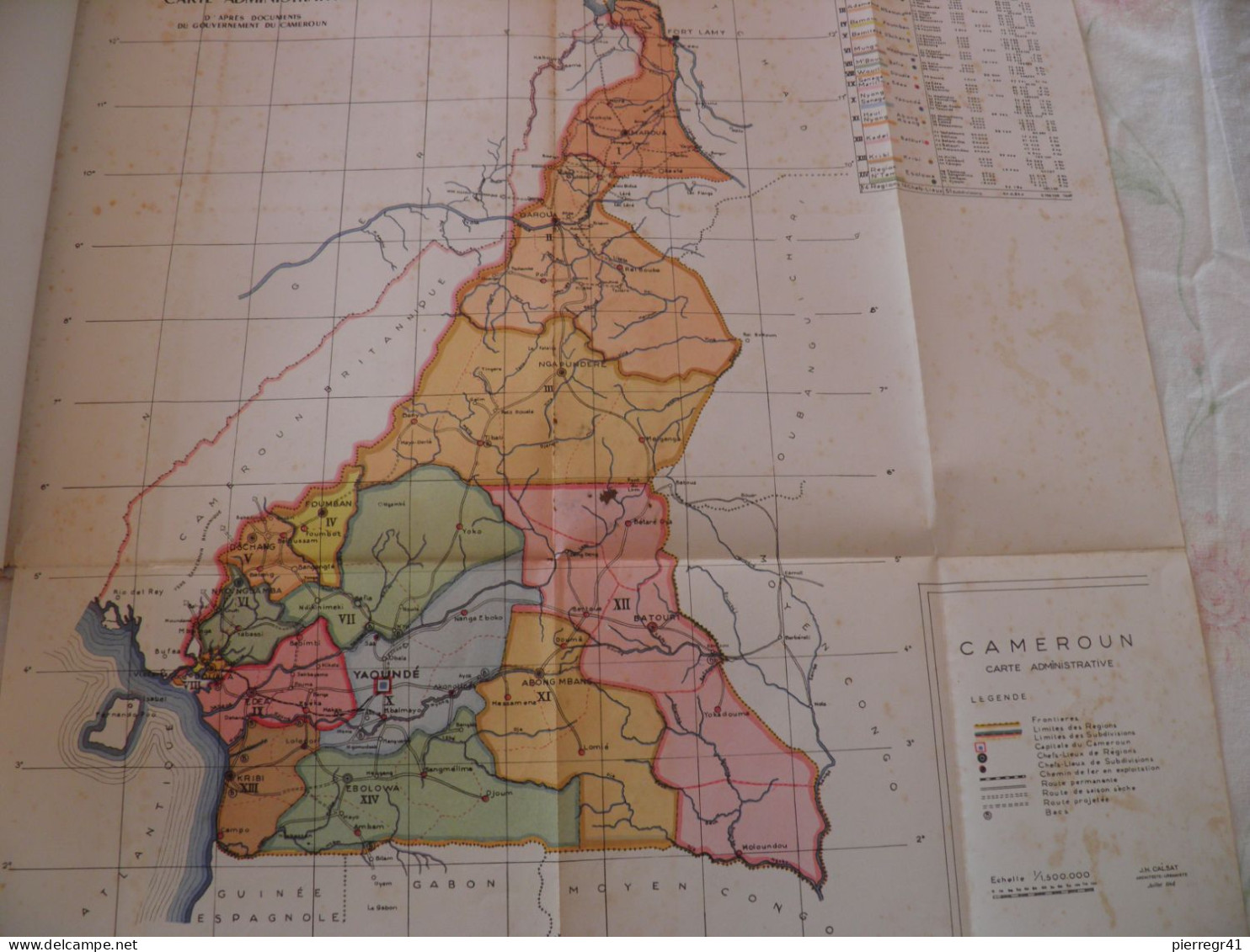 ATLAS-1946/48-du CAMEROUN-Edité par le HAUT COMMISAIRE de la RF au CAMEROUN-Ft25x32Cm-450g /BE/RARE