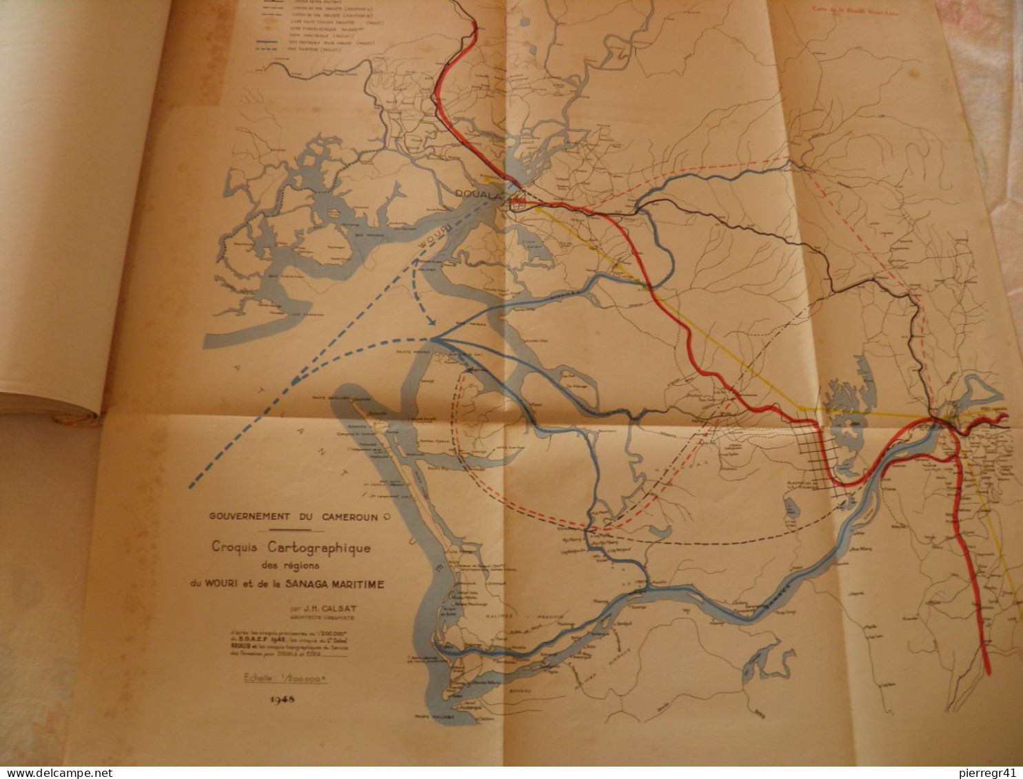 ATLAS-1946/48-du CAMEROUN-Edité par le HAUT COMMISAIRE de la RF au CAMEROUN-Ft25x32Cm-450g /BE/RARE