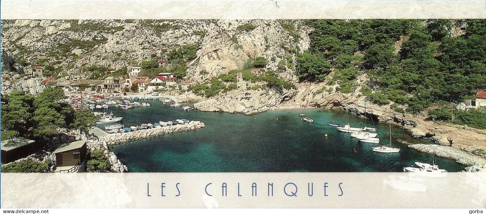 *CPM - 13 - MARSEILLE - La Calanque De Morgiou - Grande Carte Panoramique 9 X 21 Cm - Südbezirke, Mazargues, Bonneveine, Pointe Rouge, Calanque-Felsen