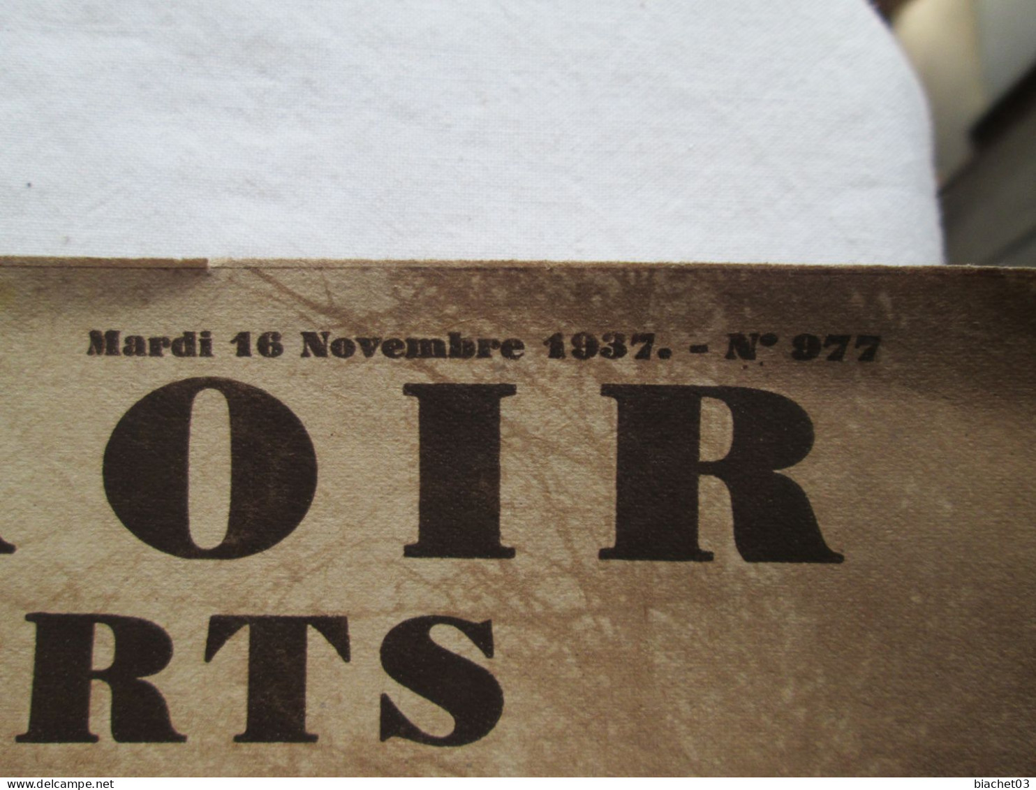 LE MIROIR DES SPORTS  N°977  1937 - Sport