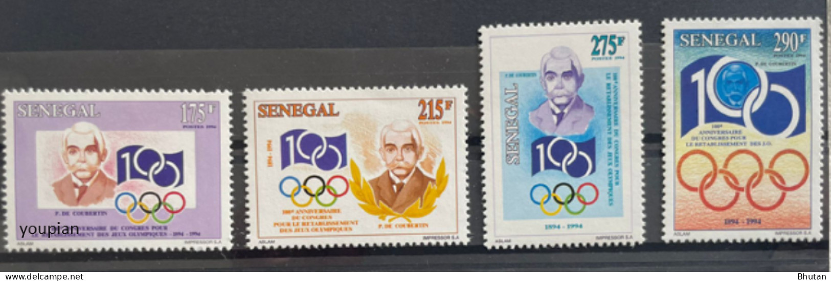 Senegal 1994, 100 Years Of IOC, MNH Stamps Set - Sénégal (1960-...)