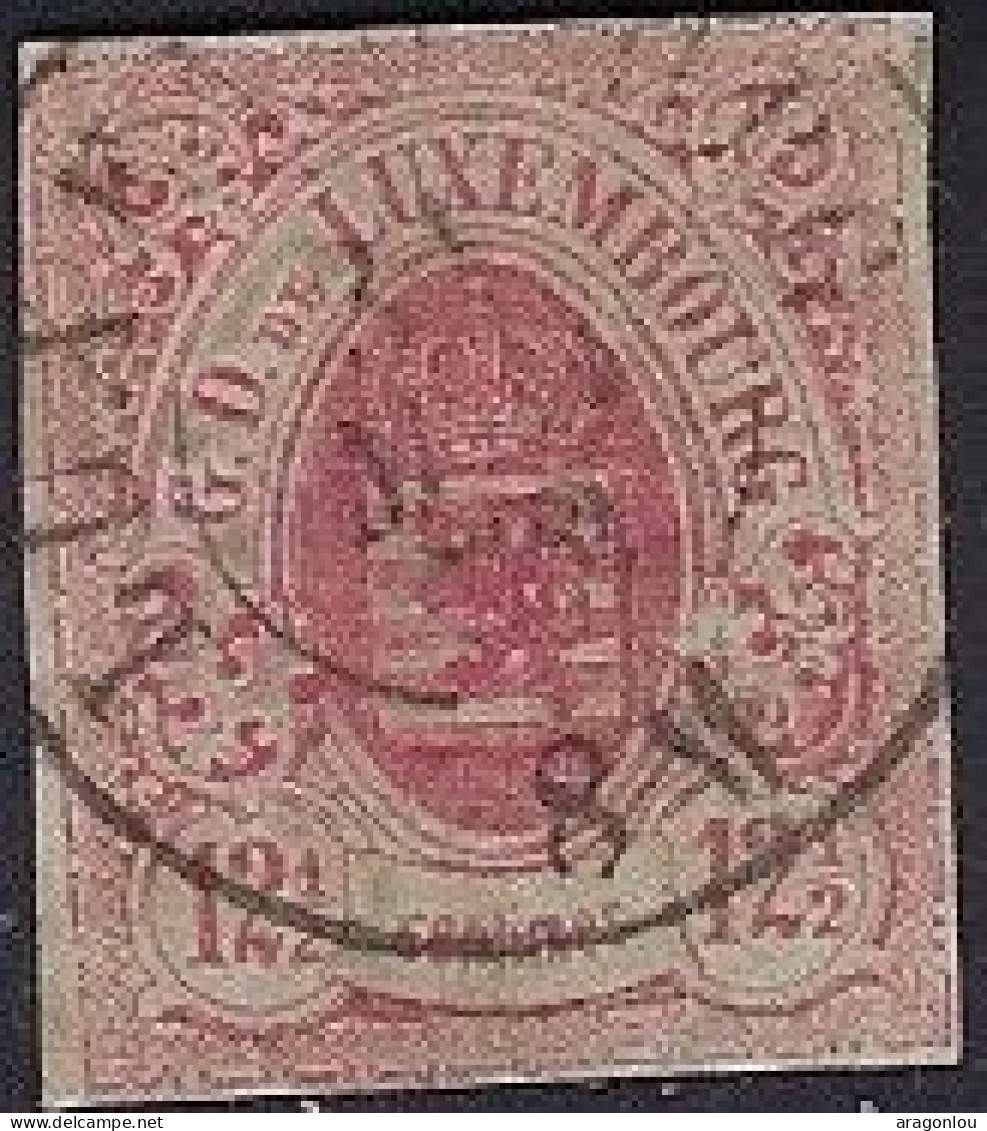 Luxembourg - Luxemburg - Timbres - Armoiries   1859   12,5 C.  °    Michel 7     Cachet 3 Cercles    VC.  200,- - 1859-1880 Wapenschild