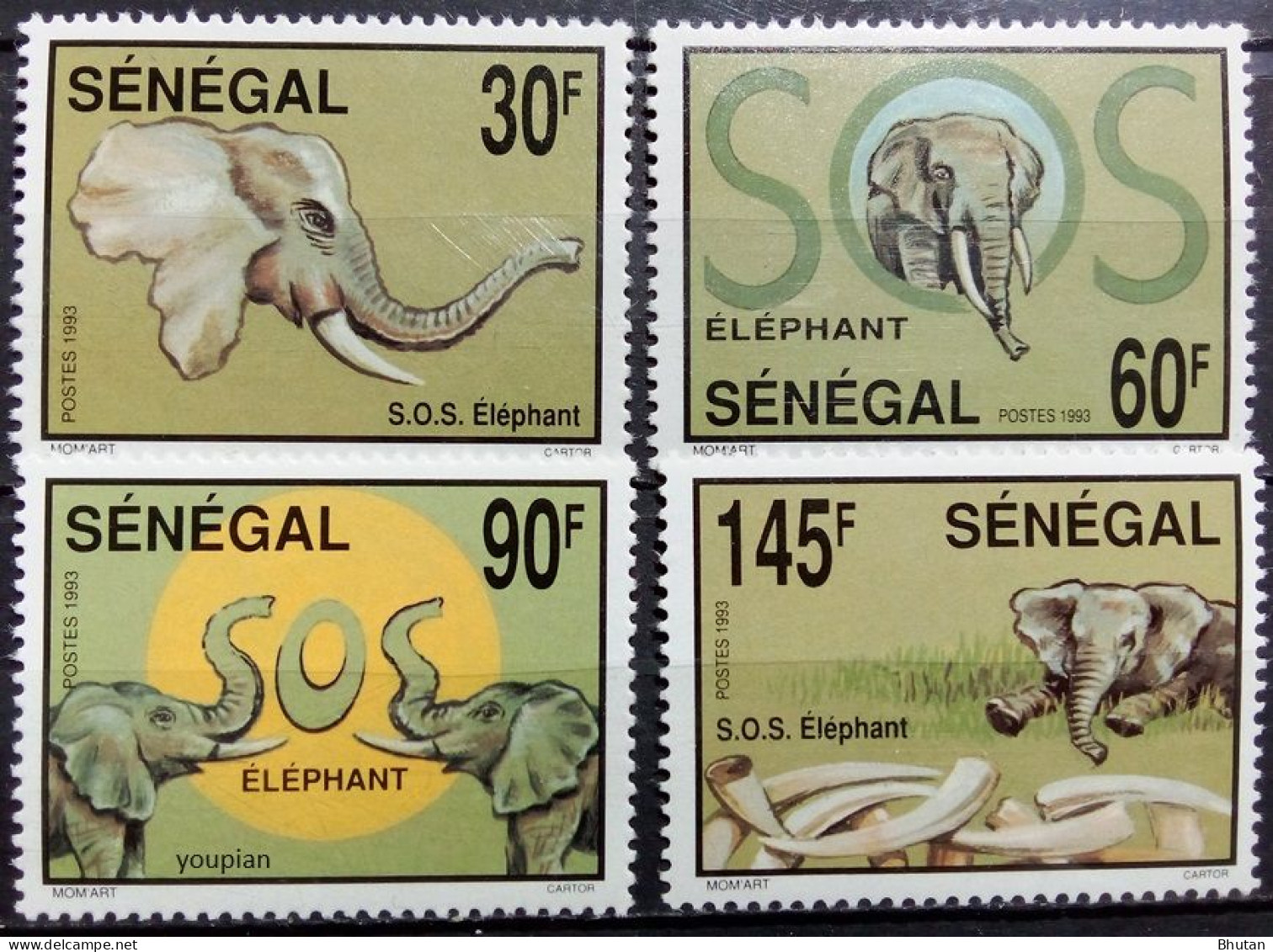 Senegal 1994, Saving The Elephants, MNH Stamps Set - Senegal (1960-...)