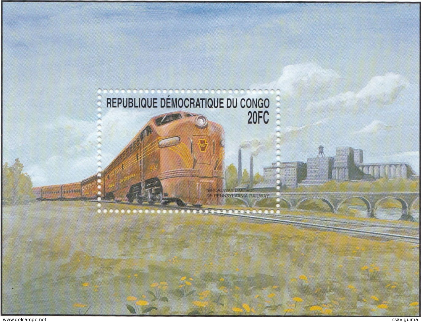 Congo - 2001 - Trains - Yv Bf 66W - Trenes