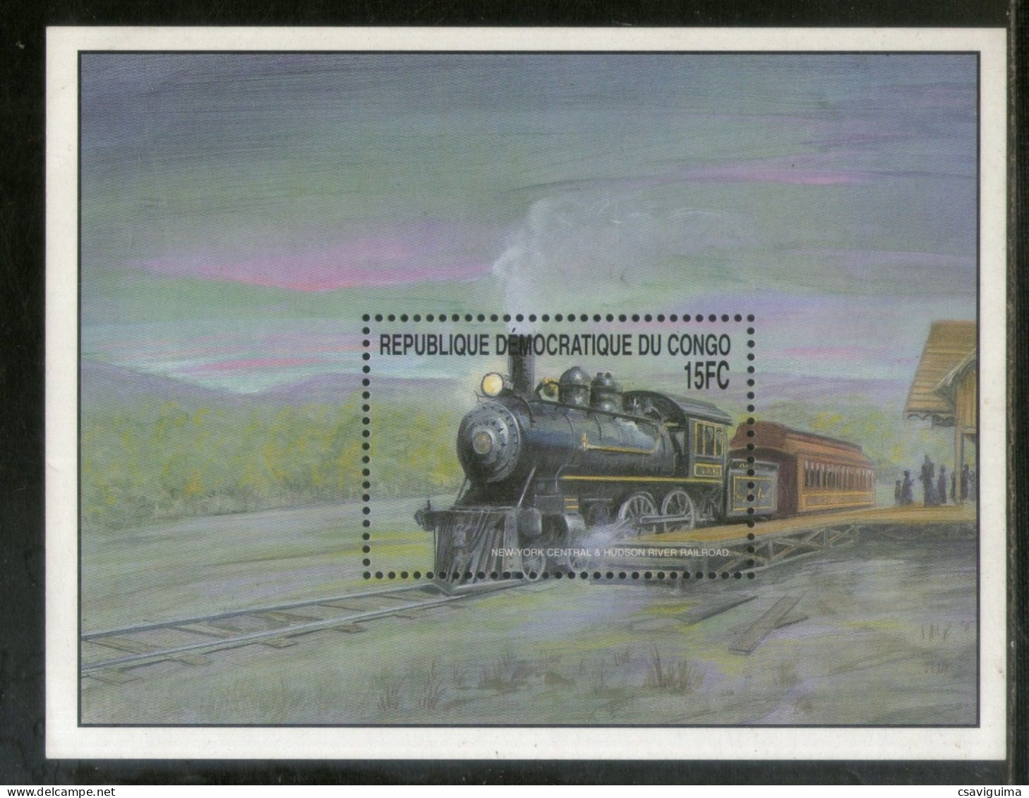 Congo - 2001 - Trains - Yv Bf 66V - Trains