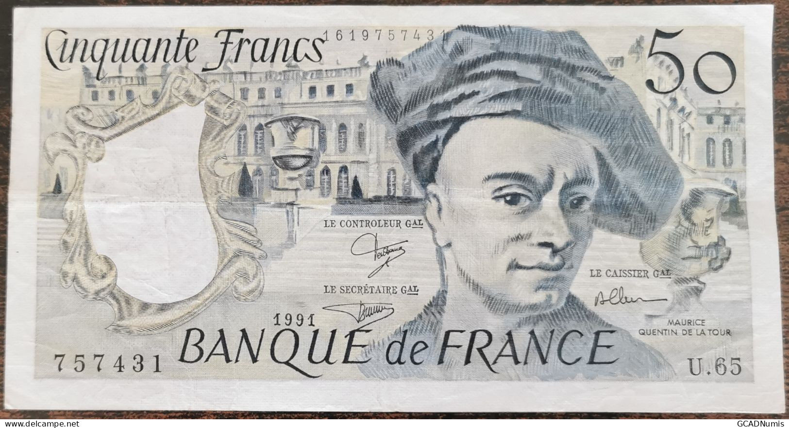 Billet 50 Francs QUENTIN DE LA TOUR 1991 France U.65 - 50 F 1976-1992 ''Quentin De La Tour''