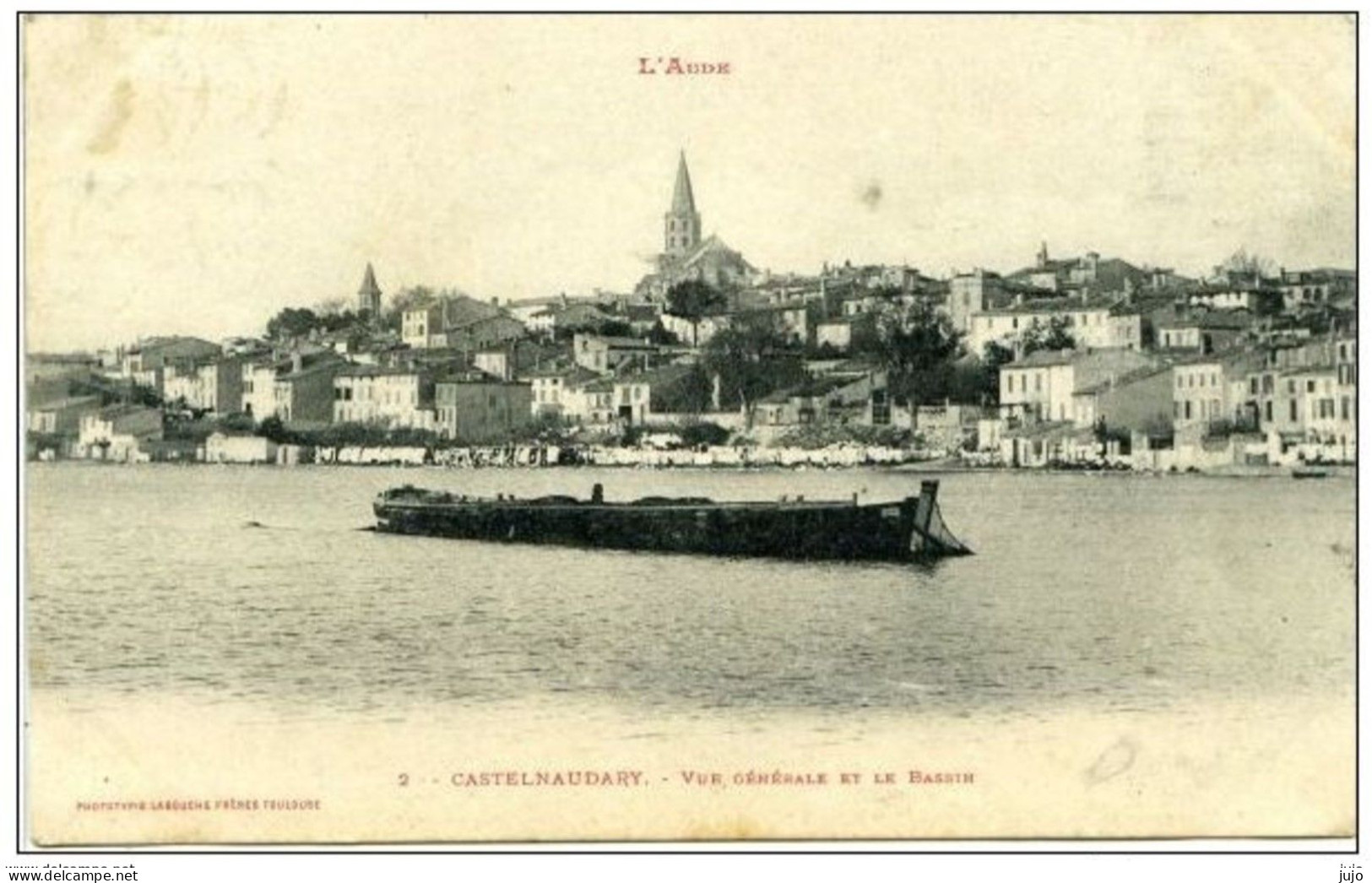 11 - CASTELNAUDARY - VUE GENERALE ET LE BASSIN- Péniche - Castelnaudary