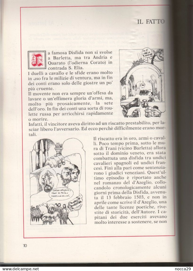 LIBRO STORICO A FUMETTI - 1982 - LA DISFIDA DI BARLETTA - MARCIANTE EDITORE (STAMP266) - Histoire