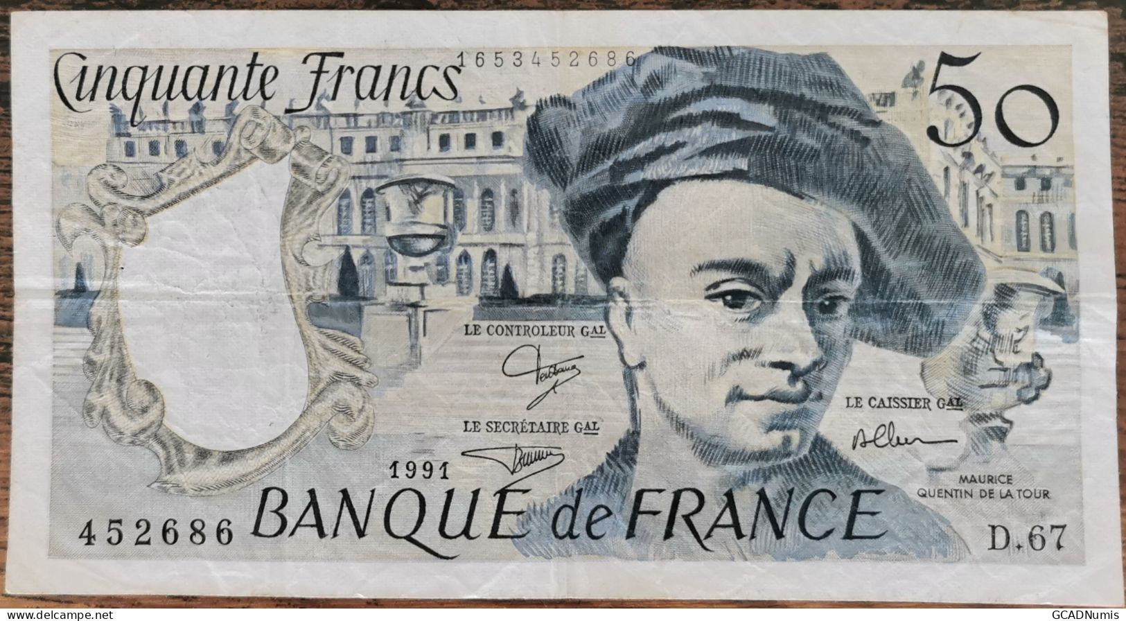 Billet 50 Francs QUENTIN DE LA TOUR 1991 France D.67 - 50 F 1976-1992 ''quentin De La Tour''