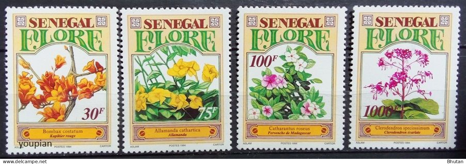 Senegal 1994, Flowers, MNH Stamps Set - Senegal (1960-...)