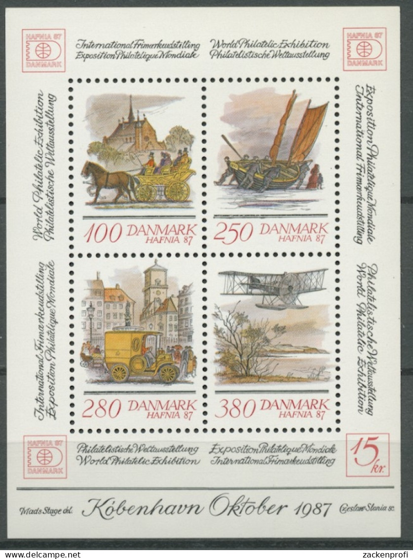 Dänemark 1986 Int. Briefmarkenausstellung HAFNIA '87 Block 5 Postfrisch (C14095) - Blocks & Kleinbögen