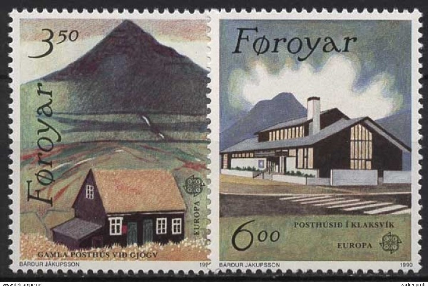 Färöer 1990 Europa CEPT: Postalische Einrichtungen 198/99 Postfrisch - Faroe Islands