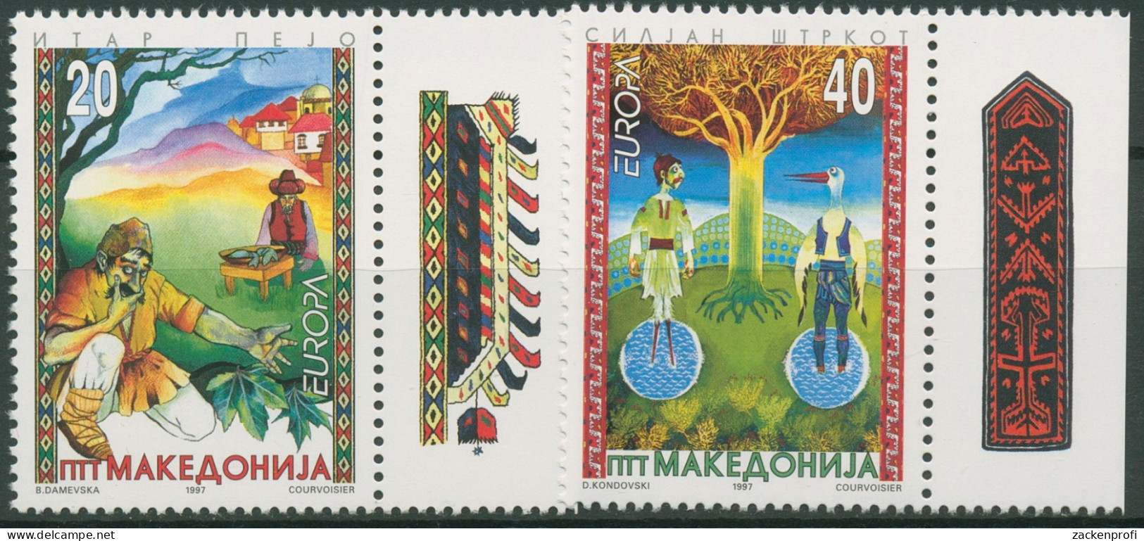 Makedonien 1997 Europa CEPT Sagen Legenden 102/03 Postfrisch - North Macedonia