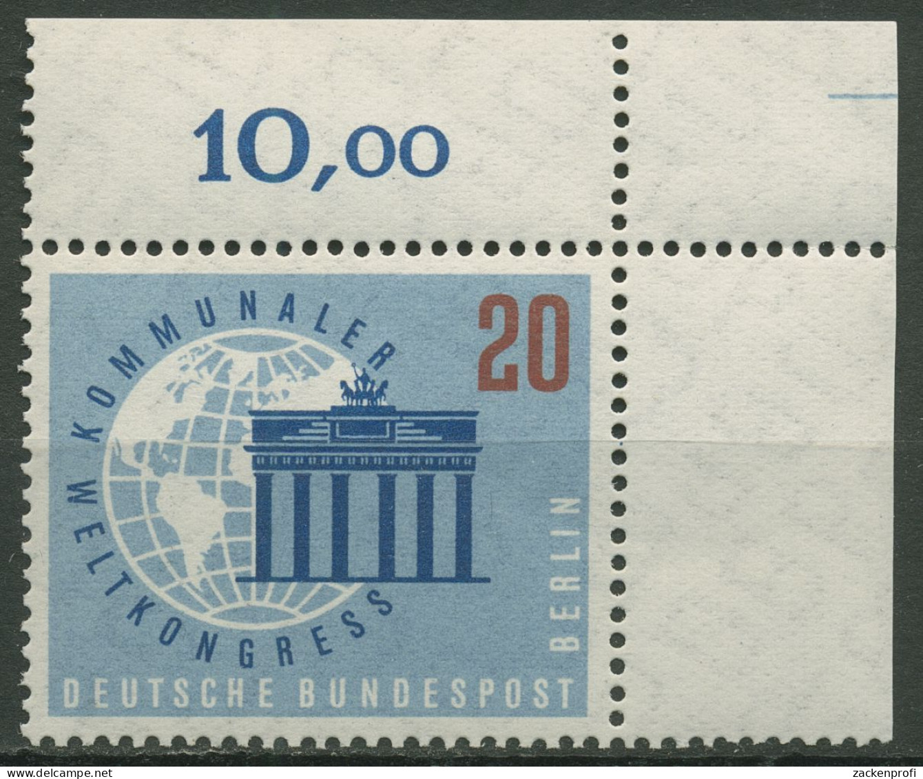 Berlin 1959 Kommunaler Weltkongress Berlin 189 Ecke 2 Postfrisch - Unused Stamps
