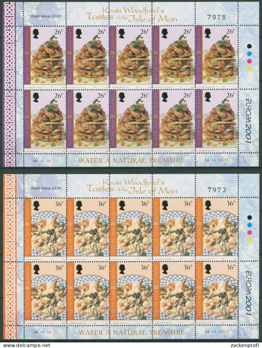 Isle Of Man 2001 Europa CEPT Wasser Speisen Kleinb. 933/34 K Postfrisch (C90674) - Isola Di Man