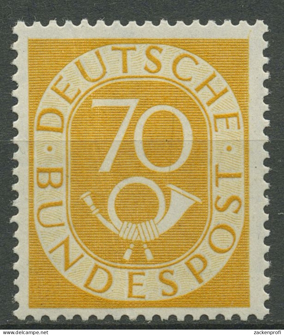 Bund 1951 Freimarke Posthorn 136 Postfrisch Geprüft, Quetschfalte - Unused Stamps