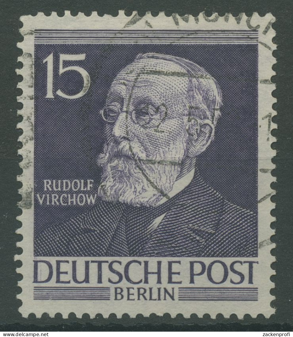Berlin 1952 Männer Berlins: Rudolf Virchow 96 Gestempelt Kl. Zahnfehler (R19288) - Used Stamps