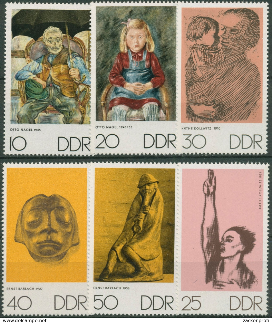 DDR 1970 Kunst Gemälde Plastiken 1607/12 Postfrisch - Neufs