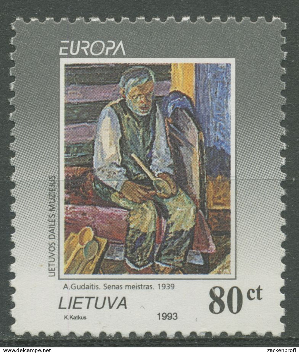 Litauen 1993 Europa CEPT Zeitgenössische Kunst Gemälde 544 Postfrisch - Lituanie