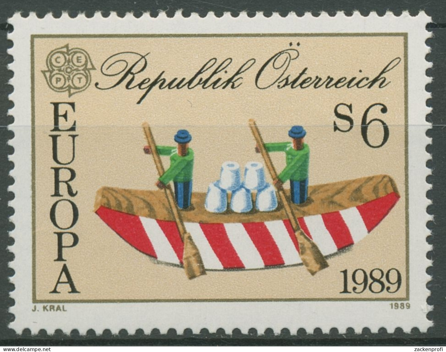 Österreich 1989 Europa CEPT Kinderspiele Holzspielzeug 1956 Postfrisch - Unused Stamps