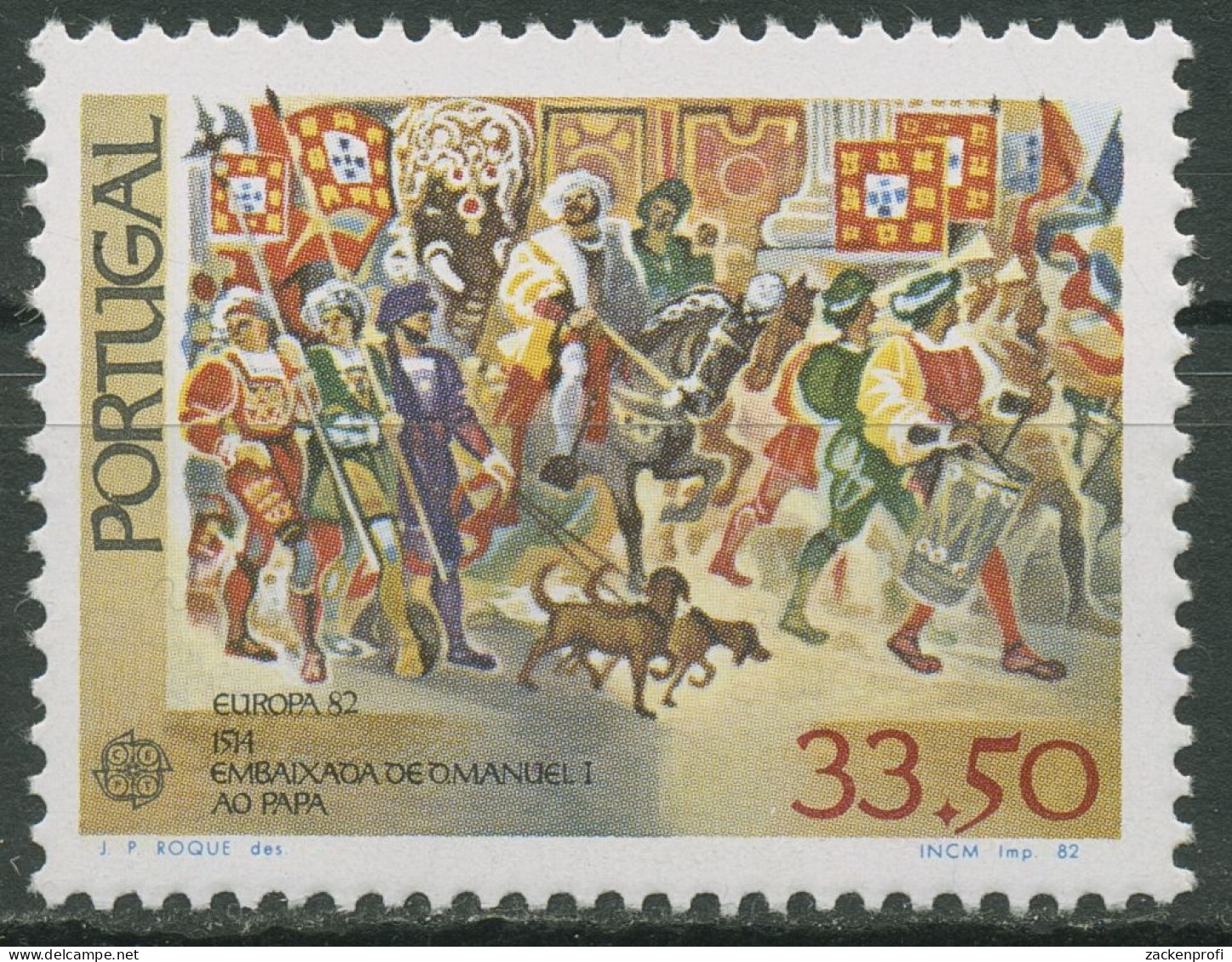 Portugal 1982 Europa CEPT Historische Ereignisse Papst Leo X. 1564 Postfrisch - Ongebruikt