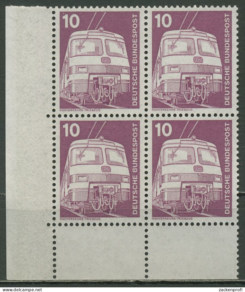 Bund Bogenmarken 1975 Industrie & Technik 847 4er-Block Ecke 3 Postfrisch - Unused Stamps