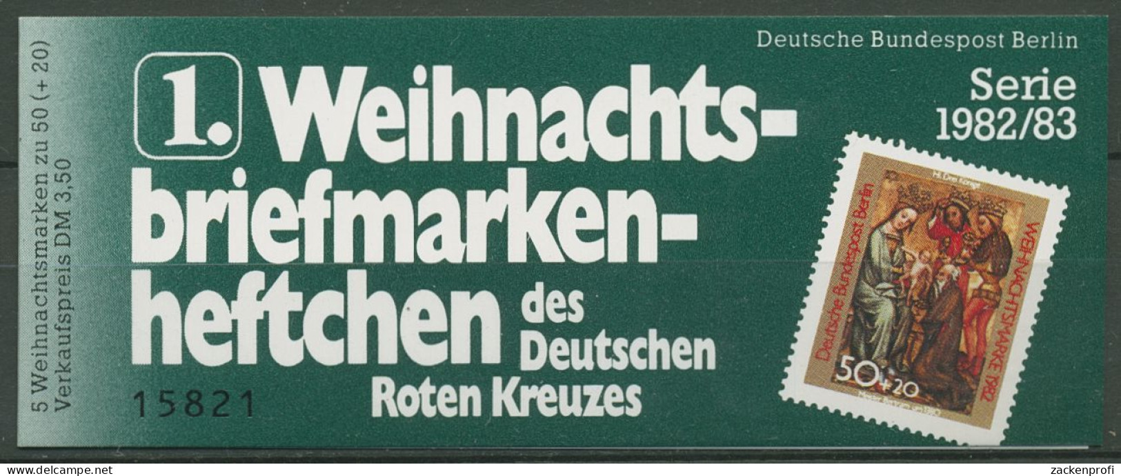 Berlin Rotes Kreuz 1982 Weihnachten Markenheftchen 688 W MH Postfrisch (C60208) - Postzegelboekjes