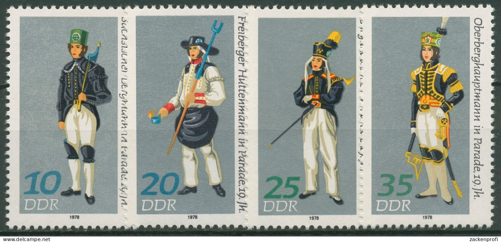 DDR 1978 Bergbau Trachten 2318/21 Postfrisch - Unused Stamps