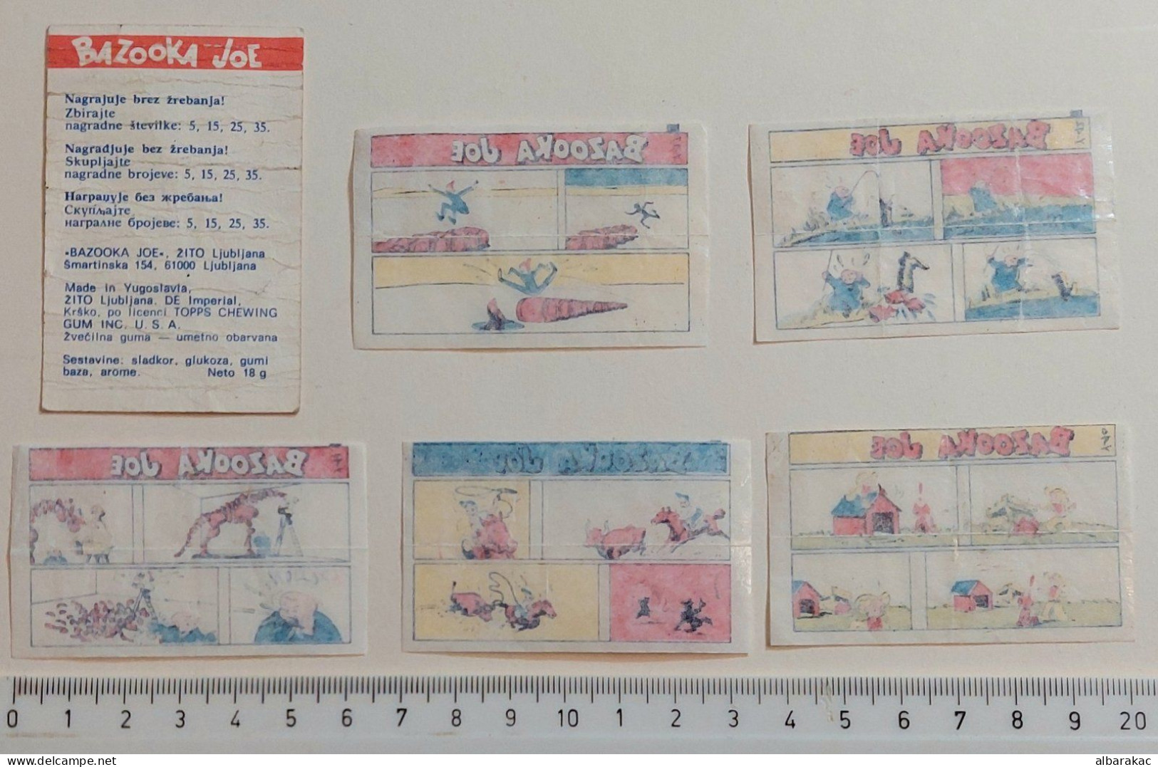 Slovenia  Bazooka Award Picture Joe 6 Vignettes Images RARE - Altri & Non Classificati